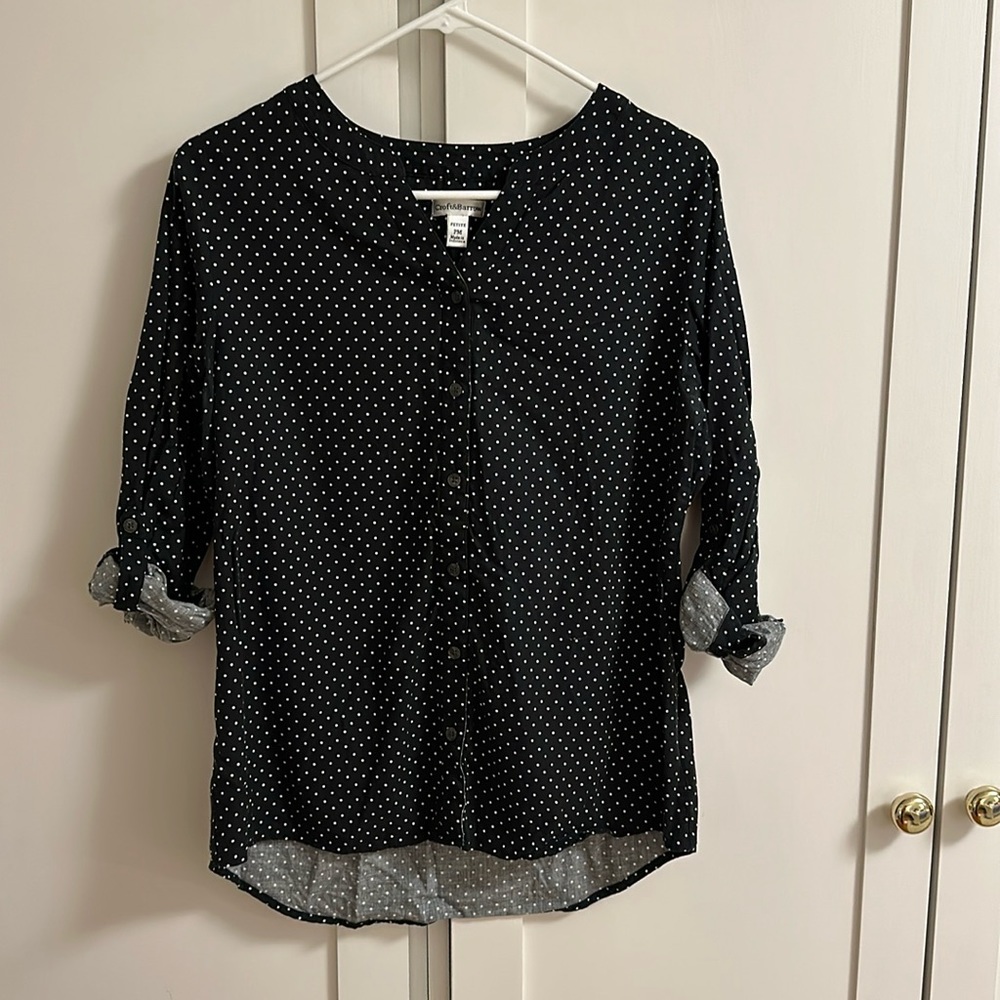 Croft & Barrow Polka Dot Button Down